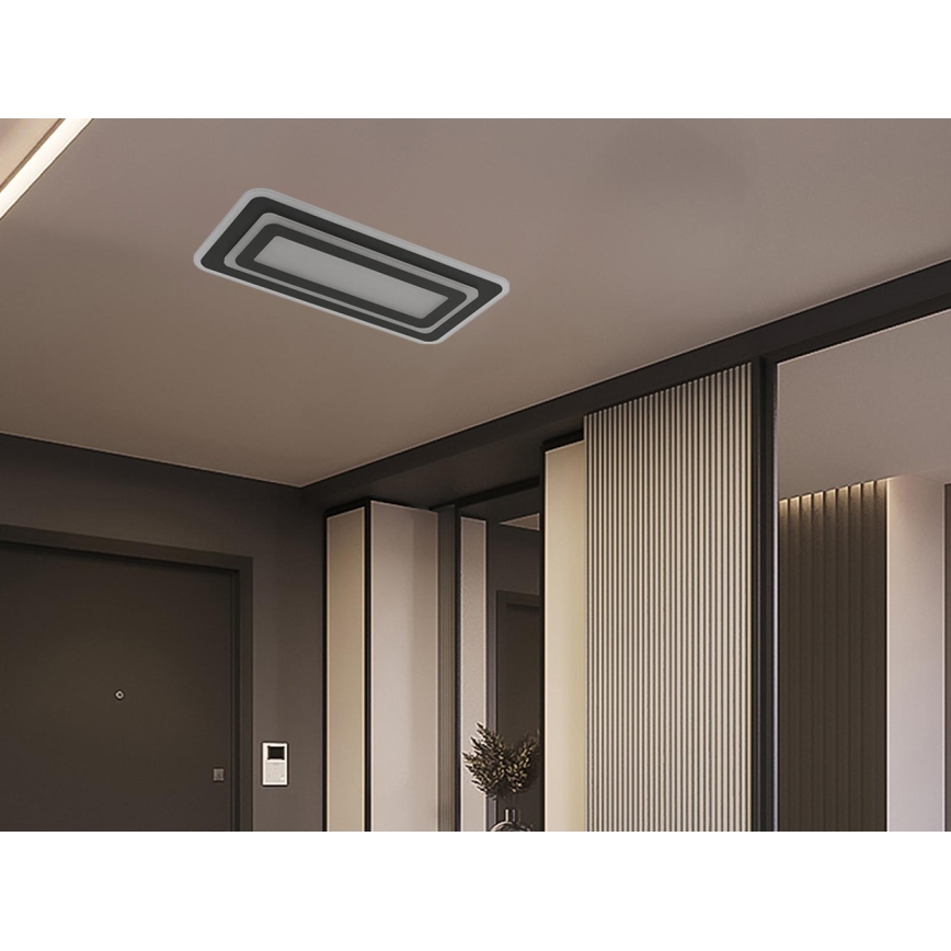 Lampă de tavan LED dimmabilă LED/85W/230V 3000-6500K neagră + telecomandă