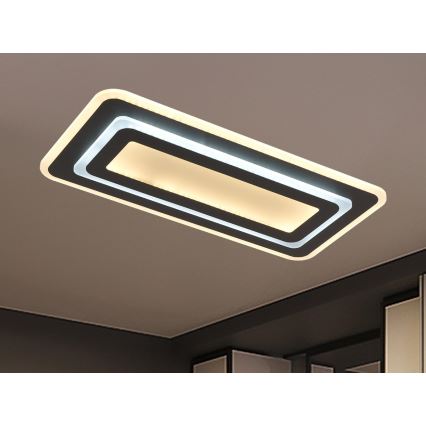 Lampă de tavan LED dimmabilă LED/85W/230V 3000-6500K neagră + telecomandă