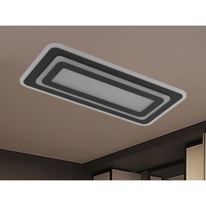Lampă de tavan LED dimmabilă LED/85W/230V 3000-6500K neagră + telecomandă
