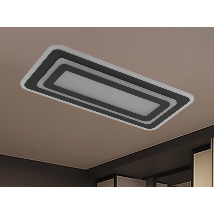Lampă de tavan LED dimmabilă LED/85W/230V 3000-6500K neagră + telecomandă