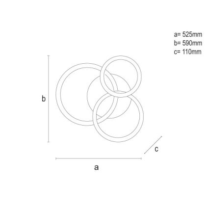 Plafonieră LED dimabilă 90W/230V, 3000–6500K, cu telecomandă
