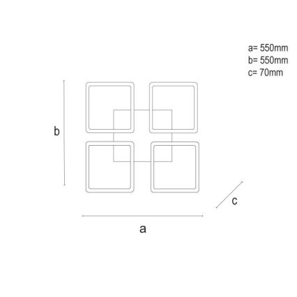 Plafonieră LED dimabilă, 95 W, 230 V, 3000-6500 K + telecomandă