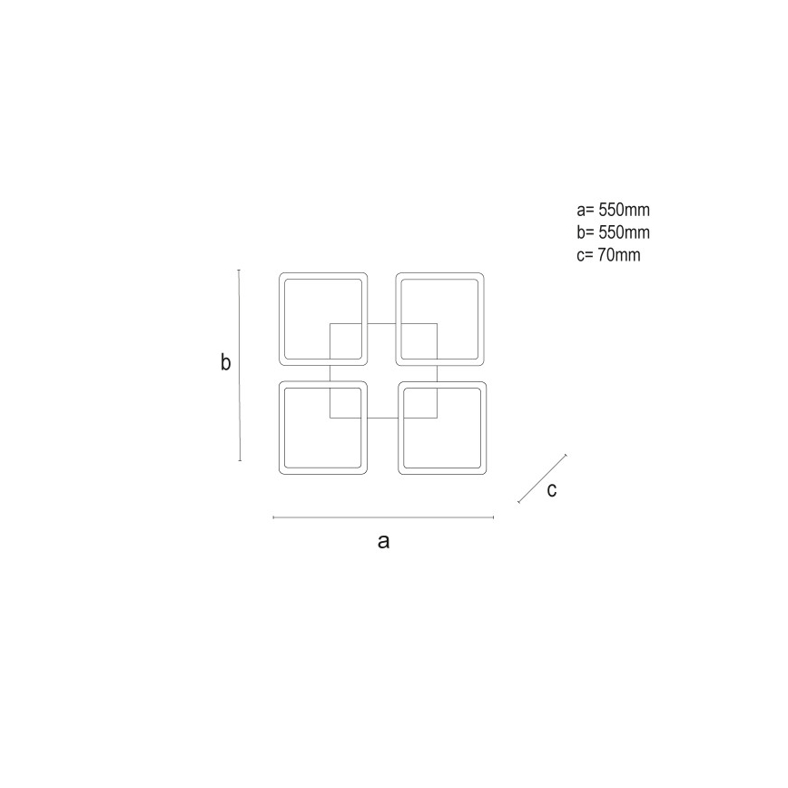 Plafonieră LED dimabilă, 95W/230V, 3000-6500K, cu telecomandă