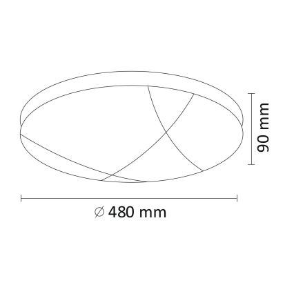 Plafonieră LED dimabilă ATLAS LED/72W/230V 3000-6500K + telecomandă