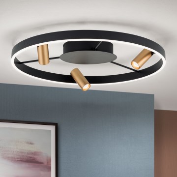 Plafonieră LED dimabilă BERLIN, 50W, 230V, negru/auriu