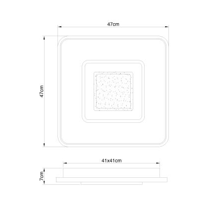 Plafonieră LED dimabilă LED/36W/230V 2700-6000K Globo + telecomandă