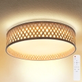 Plafonieră LED dimabilă BRILAGI CAMILA LED/48W/230V 3000-6500K bambus d. 40 cm + telecomandă