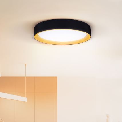 Plafonieră LED dimabilă Brilagi LARIOS LED/48W/230V 3000-6500K ø 39 cm negru + telecomandă