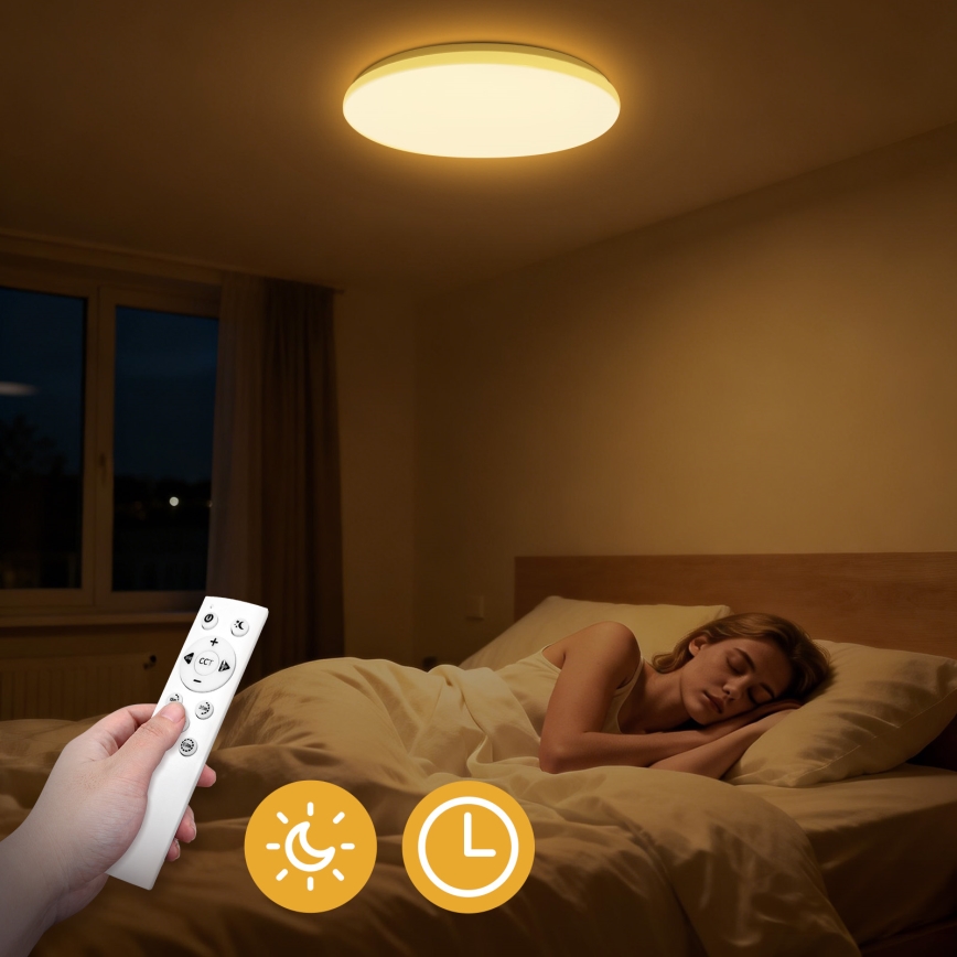 Brilagi - Plafonieră LED dimabilă MILKY WAY, 36W, 230V, 3000–6500K, Ø 48 cm + telecomandă