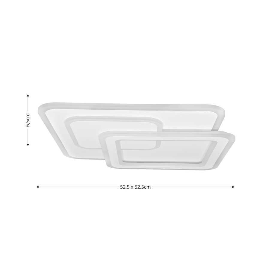 Plafonieră LED dimabilă Brilagi MODERN LED/80W/230V 2700-6500K 52,5x52,5 cm + telecomandă