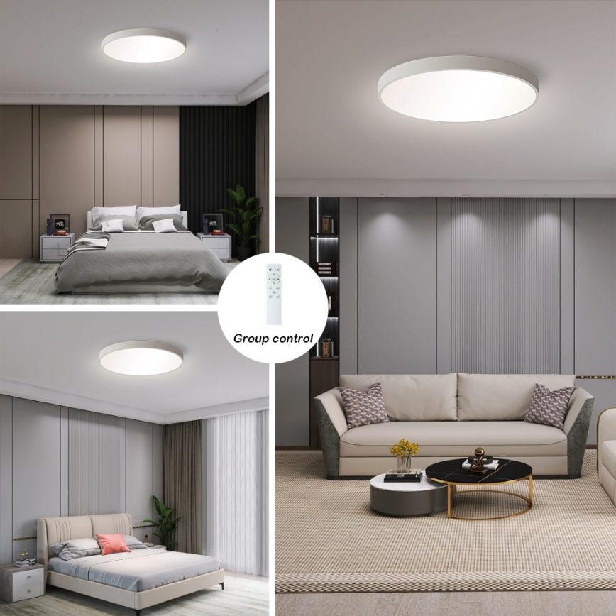 Plafonieră LED dimabilă Brilagi POOL SMART LED/60W/230V 50 cm 3000-6000K Wi-Fi Tuya alb + telecomandă