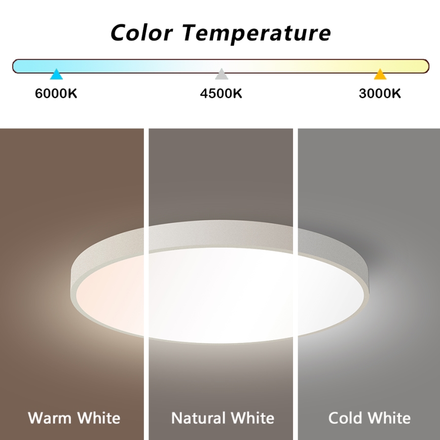 Plafonieră LED dimabilă Brilagi POOL SMART LED/60W/230V 50 cm 3000-6000K Wi-Fi Tuya alb + telecomandă
