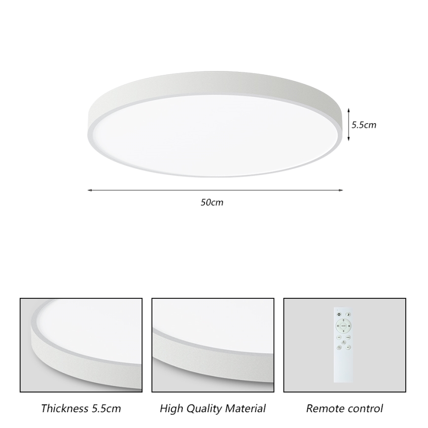 Plafonieră LED dimabilă Brilagi POOL SMART LED/60W/230V 50 cm 3000-6000K Wi-Fi Tuya alb + telecomandă
