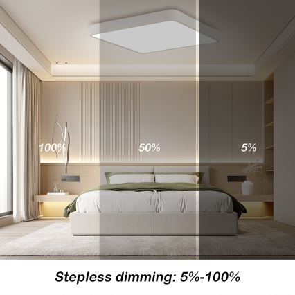 Plafonieră LED dimabilă Brilagi POOL SQUARE LED/36W/230V 3000-6000K 40x40 cm alb + telecomandă