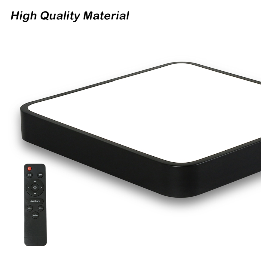 Plafonieră LED dimabilă Brilagi POOL SQUARE LED/36W/230V 3000-6000K 40x40 cm negru + telecomandă