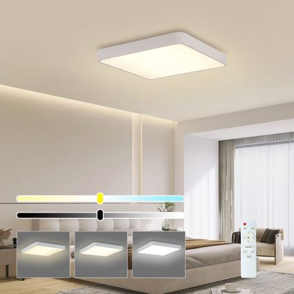 Plafonieră LED dimabilă Brilagi POOL SQUARE LED/48W/230V 3000-6000K 50x50 cm alb + telecomandă