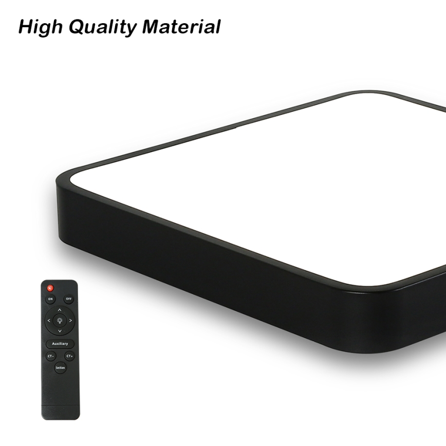 Plafonieră LED dimabilă Brilagi POOL SQUARE LED/48W/230V 3000-6000K 50x50 cm negru + telecomandă