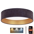 Plafonieră LED dimabilă Brilagi VELVET SMART LED/24W/230V d. 45 cm 2700-6500K Wi-Fi Tuya gri/auriu + telecomandă