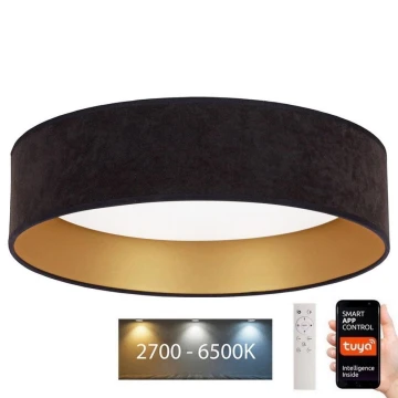 Plafonieră LED dimabilă Brilagi VELVET SMART LED/36W/230V d. 55 cm 2700-6500K Wi-Fi Tuya negru/auriu + telecomandă