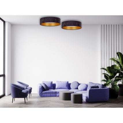 Plafonieră LED dimabilă Brilagi VELVET SMART LED/36W/230V d. 55 cm 2700-6500K Wi-Fi Tuya gri/auriu + telecomandă