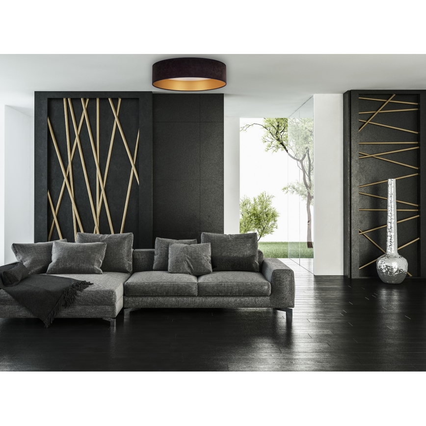Plafonieră LED dimabilă Brilagi VELVET SMART LED/36W/230V d. 55 cm 2700-6500K Wi-Fi Tuya negru/auriu + telecomandă