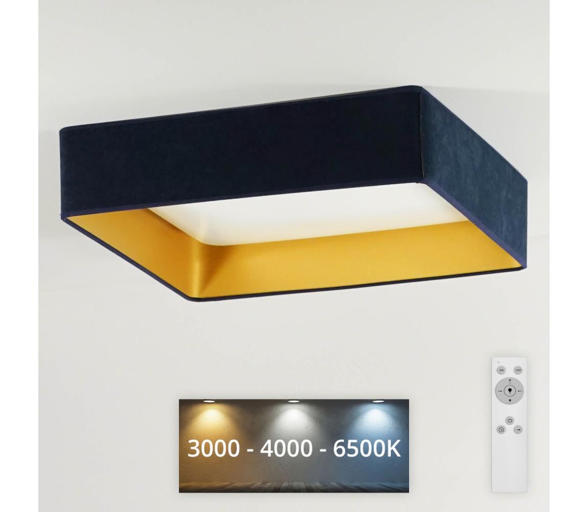 Plafonieră LED dimabilă Brilagi VELVET SQUARE LED/24W/230V albastru-închis + telecomandă