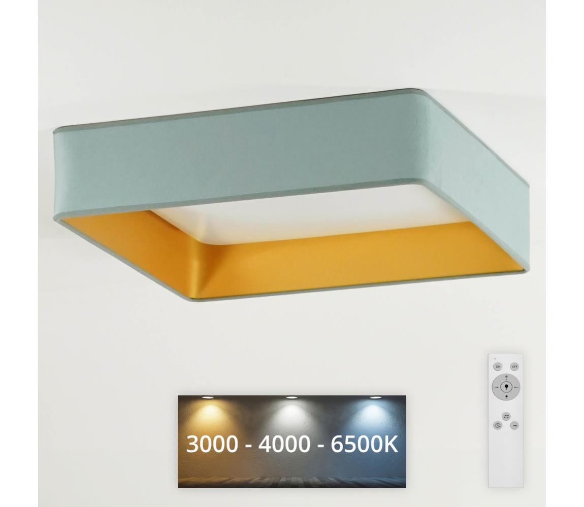 Plafonieră LED dimabilă Brilagi VELVET SQUARE LED/24W/230V verde-mentă + telecomandă