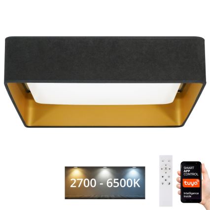 Plafonieră LED dimabilă Brilagi VELVET SQUARE SMART LED/36W/230V 2700-6500K Wi-Fi Tuya gri + telecomandă