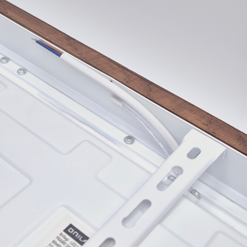 Plafonieră LED dimabilă pentru baie Brilagi WOODY FRAME LED/50W/230V stejar 60x60 cm 3000-6000K IP44 + telecomandă