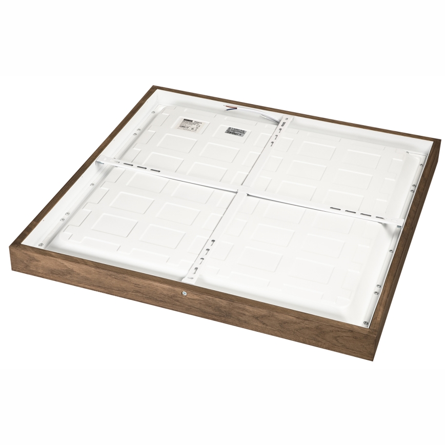 Plafonieră LED dimabilă pentru baie Brilagi WOODY FRAME LED/50W/230V stejar nuc 60x60 cm 3000-6000K IP44 + telecomandă