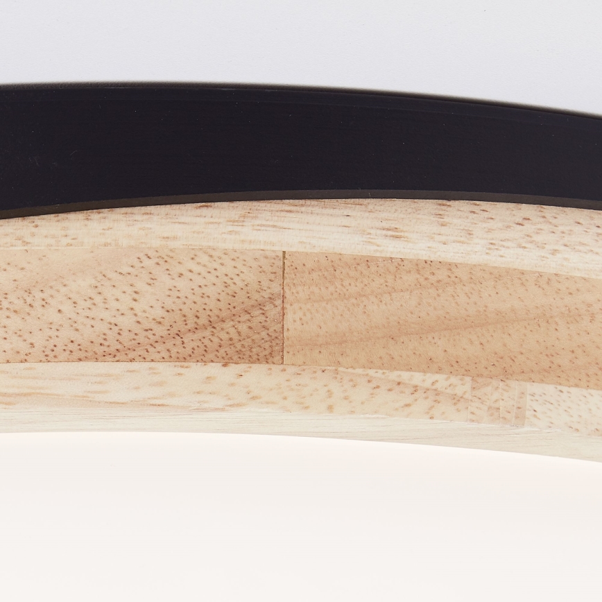 Plafonieră LED dimabilă Brilliant BAARLO LED/24W/230V d. 35 cm negru/ficus de cauciuc