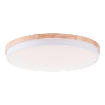 Plafonieră LED dimabilă Brilliant BAARLO LED/36W/230V 3000-6500K d. 50 cm alb/ficus de cauciuc + telecomandă – certificat FSC