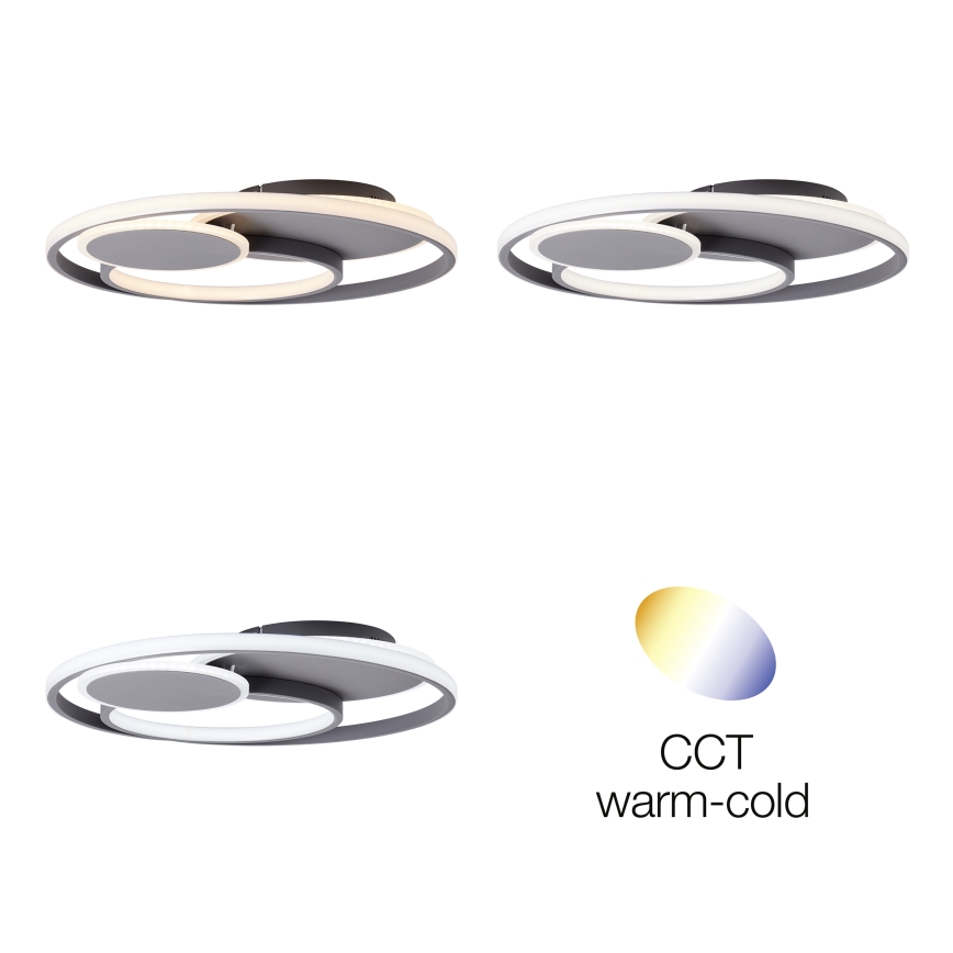 Plafonieră LED dimabilă Brilliant RUNDA LED/50W/230V 3000-6500K negru + telecomandă