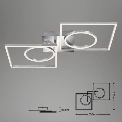Plafonieră LED dimabilă Briloner 3135-018 FRAME LED/43,8W/230V 3000K