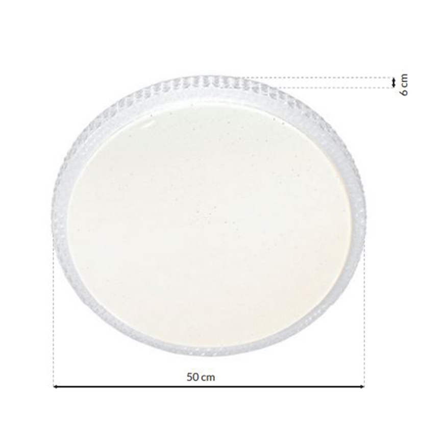 Plafonieră LED dimabilă CRUZ cu telecomandă LED/66W/230V 3300lm