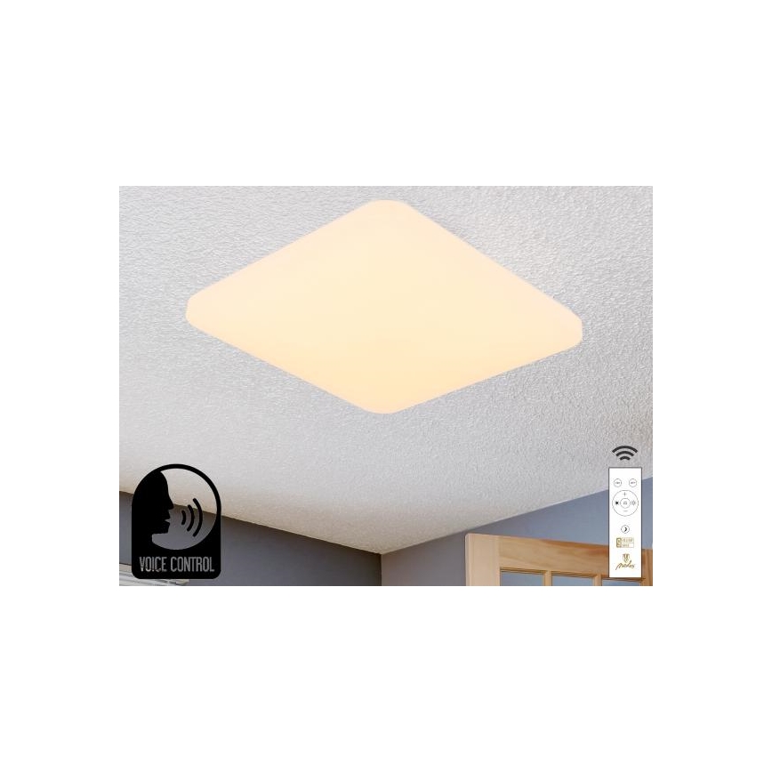 Plafonieră LED dimabilă cu control vocal OPAL LED/48W/230V 2700-6500K alb + telecomandă