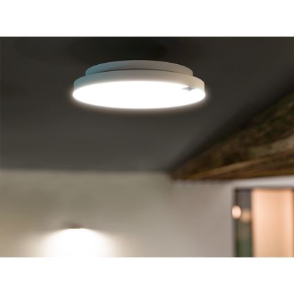 Plafonieră LED cu funcție dimmer și senzor de mișcare și amurg, 6/12/18W, 230V, diametru 23 cm