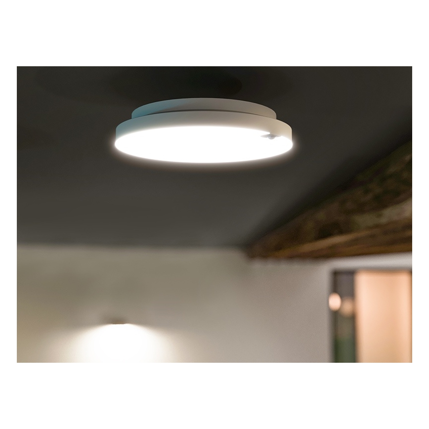 Plafonieră LED cu funcție dimmer și senzor de mișcare și amurg, 6/12/18W, 230V, diametru 23 cm