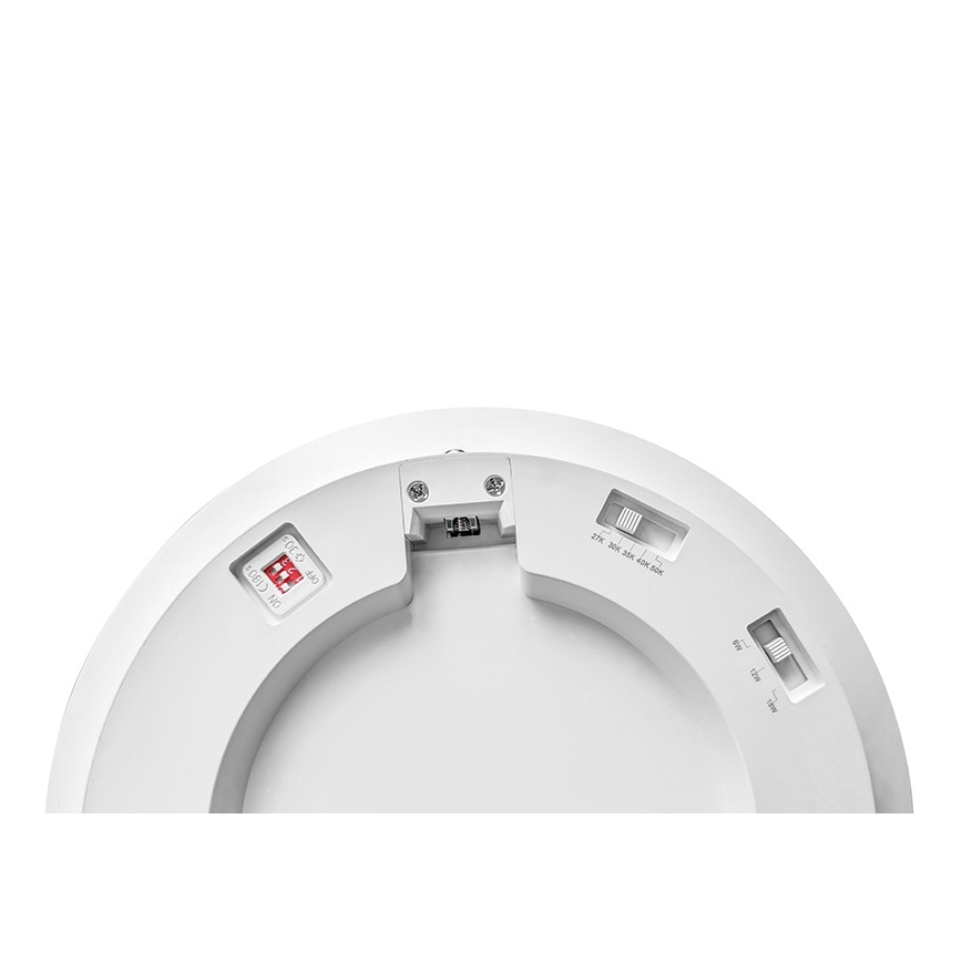 Plafonieră LED cu funcție dimmer și senzor de mișcare și amurg, 6/12/18W, 230V, diametru 23 cm