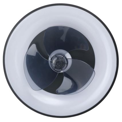 Plafonieră LED dimabilă cu ventilator Aigostar MESH LED/40W/230V 2700-6500K negru + telecomandă
