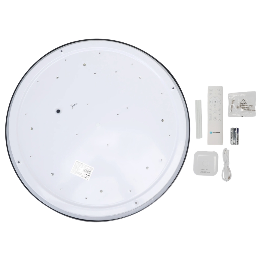 Plafonieră LED dimabilă cu ventilator Aigostar MESH LED/40W/230V 2700-6500K negru + telecomandă