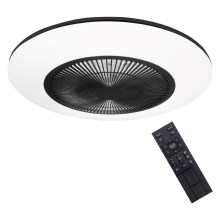 Plafonieră LED dimabilă cu ventilator ARIA LED/38W/230V 3000-6000K negru/alb + telecomandă