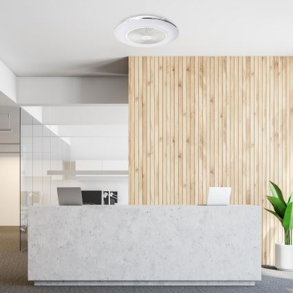 Plafonieră LED dimabilă cu ventilator ARIA LED/38W/230V 3000-6000K alb + telecomandă