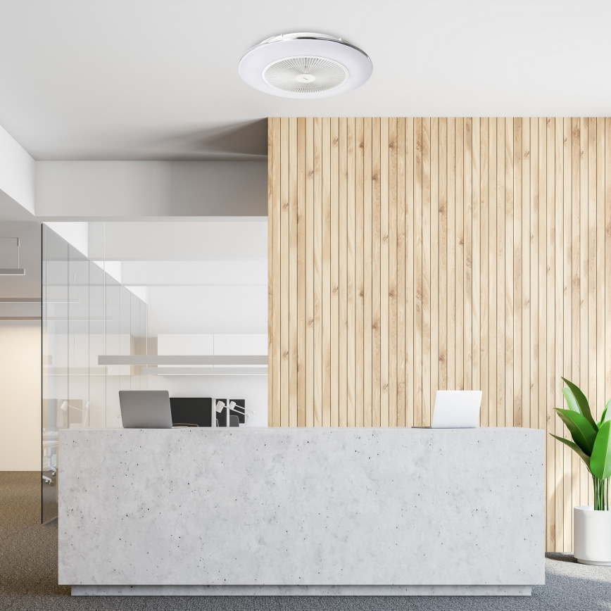 Plafonieră LED dimabilă cu ventilator ARIA LED/38W/230V 3000-6000K alb + telecomandă