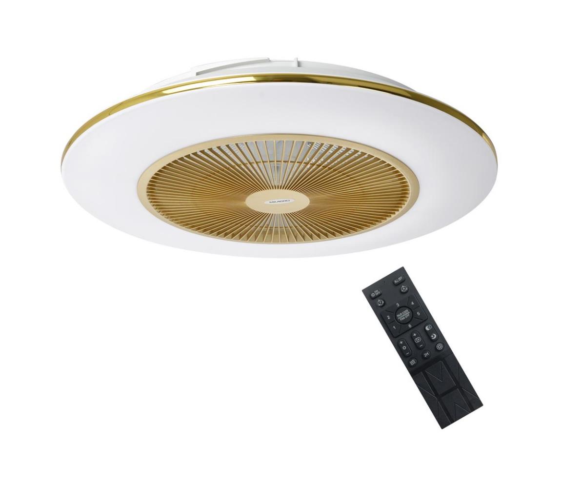 Plafonieră LED dimabilă cu lator ARIA LED/38W/230V aurie + telecomandă