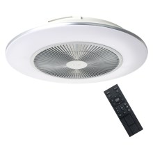 Plafonieră LED dimabilă cu ventilator Brilagi AURA LED/38W/230V 3000-6000K argintiu + telecomandă