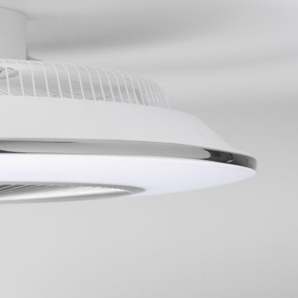 Plafonieră LED dimabilă cu ventilator Brilagi AURA LED/38W/230V 3000-6000K argintiu + telecomandă