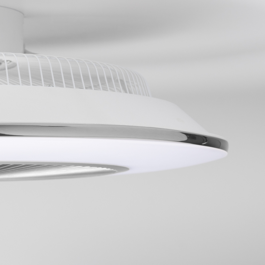 Plafonieră LED dimabilă cu ventilator Brilagi AURA LED/38W/230V 3000-6000K argintiu + telecomandă
