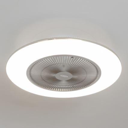 Plafonieră LED dimabilă cu ventilator Brilagi AURA LED/38W/230V 3000-6000K argintiu + telecomandă