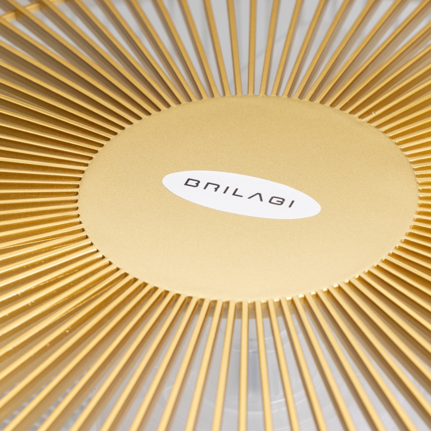 Plafonieră LED dimabilă cu ventilator Brilagi AURA LED/38W/230V 3000-6000K auriu + telecomandă